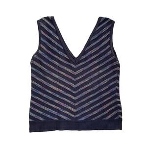 Vintage V Neck Sweater Vest Small